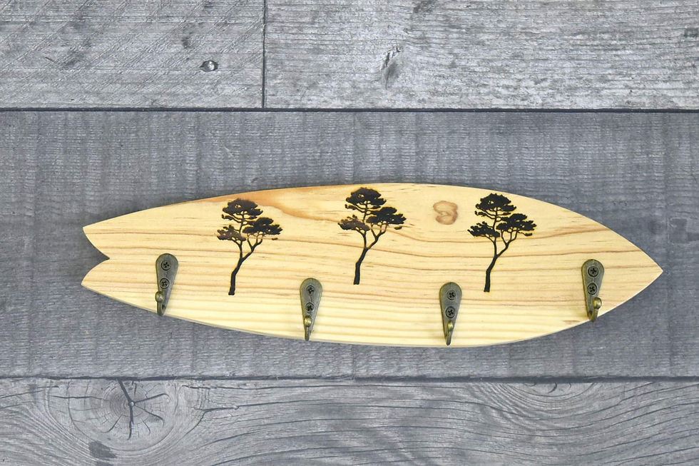 Miniature : Accroche clefs mural Surf  avec gravure