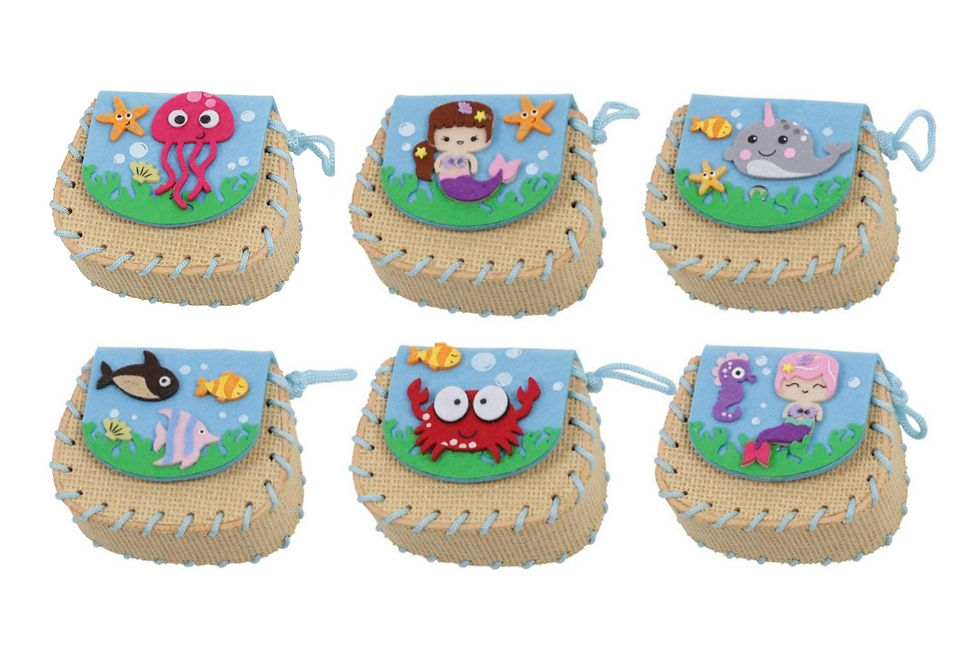 Felt and Straw Mini Bag/ Purse