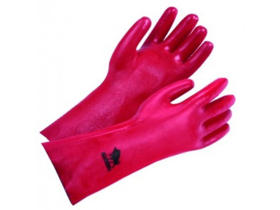 Guante Rojo PVC 14