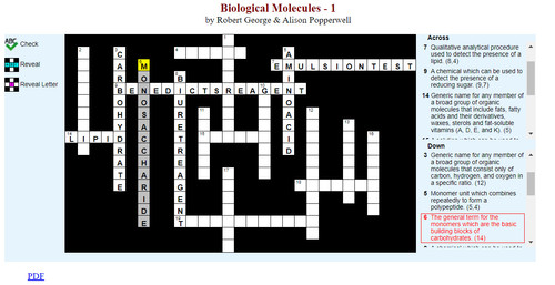 Biology Crosswords (16-19) - Set 1 | sser.shop