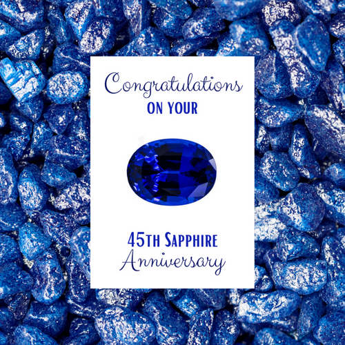Sapphire Anniversary Card - Congratulations on your 45th Wedding ...
