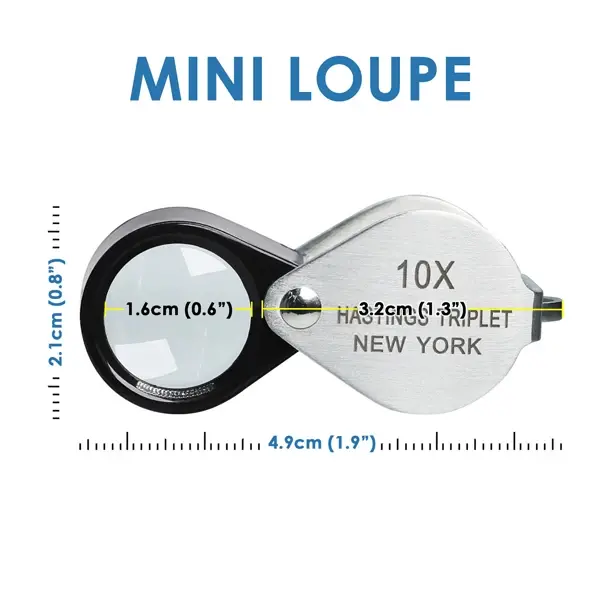 Thumbnail: Mini Hastings 10X Triplet Loupe with Gemstone Lanyard