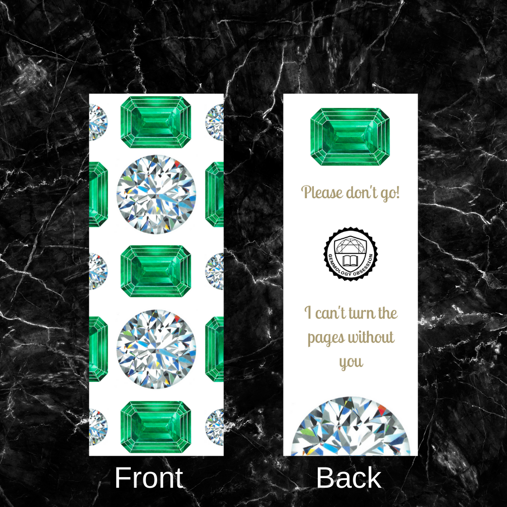 Diamond and Emerald Art Bookmark