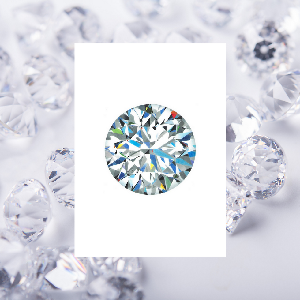 A5 Round Brilliant cut Diamond Print