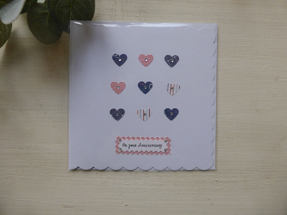 Grid of Hearts Anniversary Card