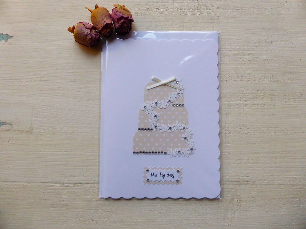 Tiered Wedding Cake Wedding Card