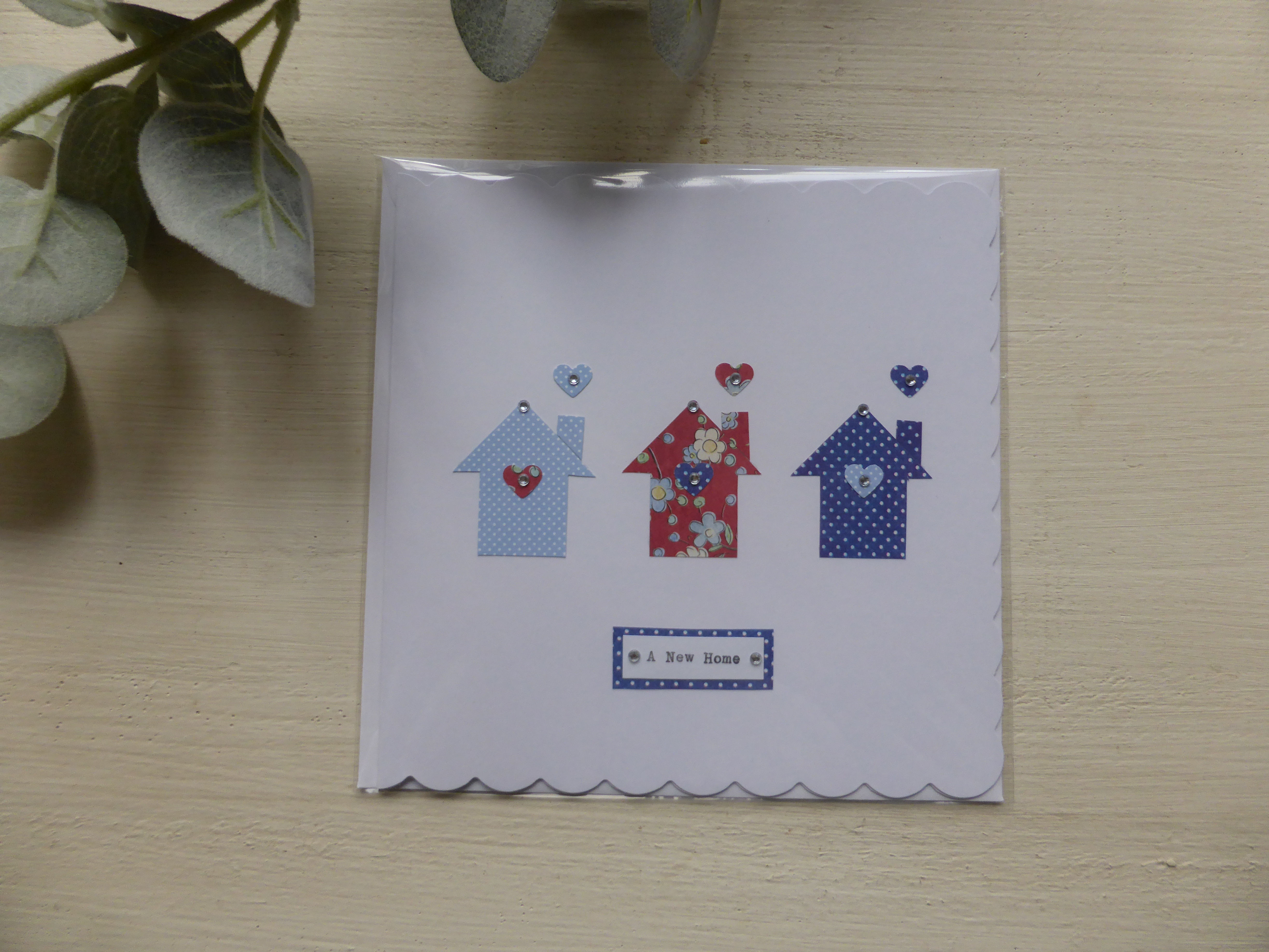 Trio of Houses New Home Card