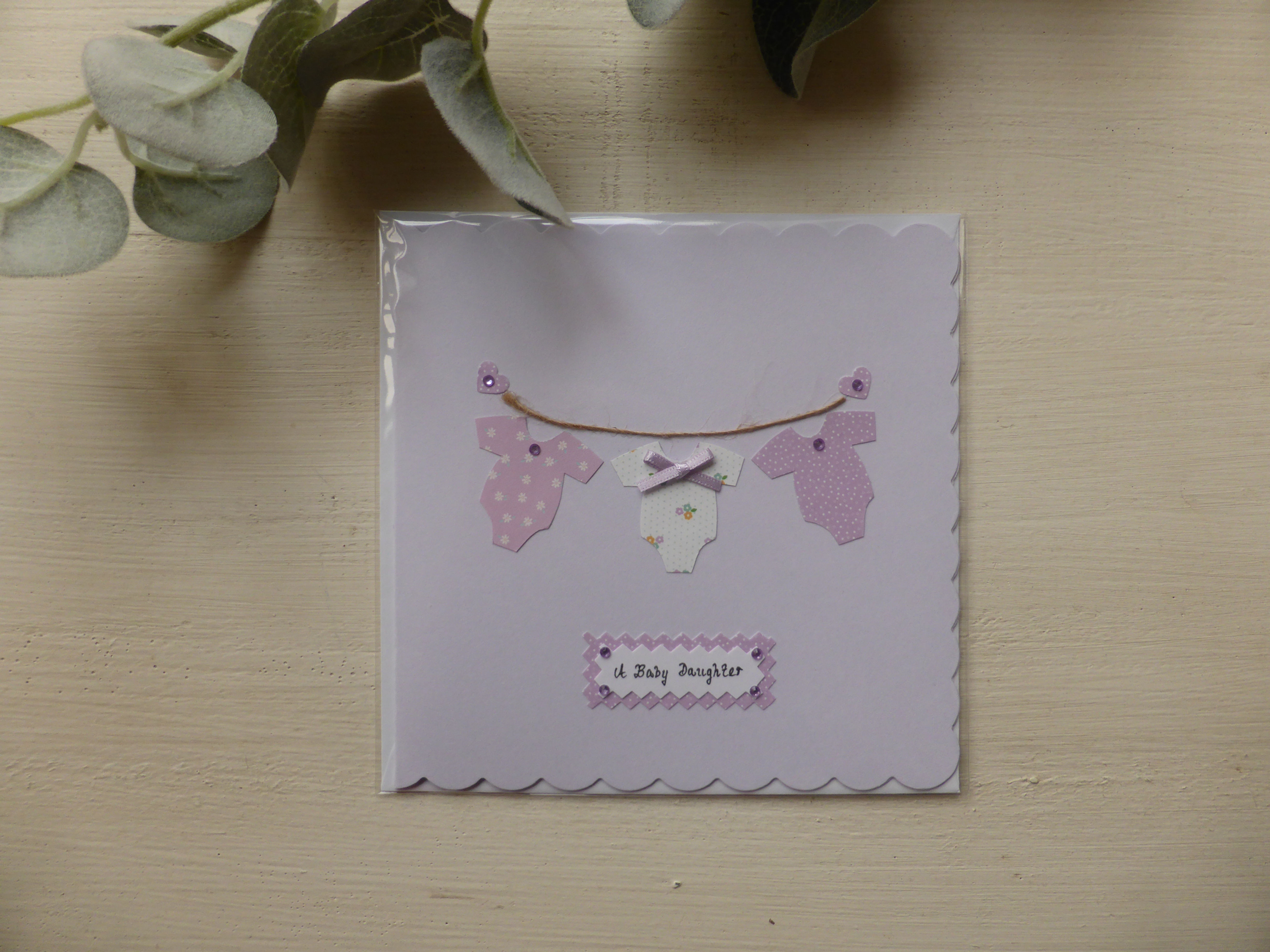 Three Mini Rompers New Baby Card