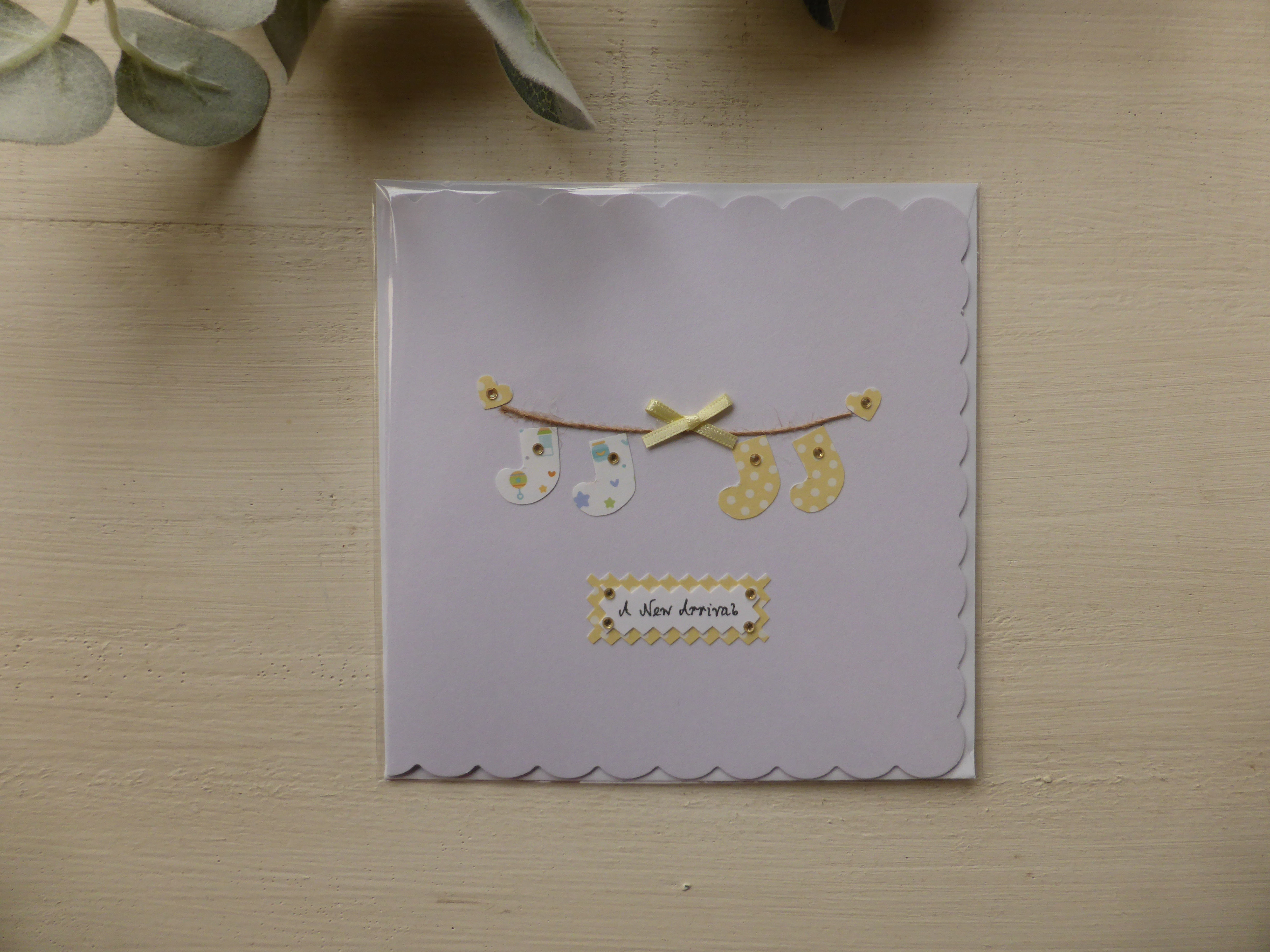 Mini Bootees New Baby Card
