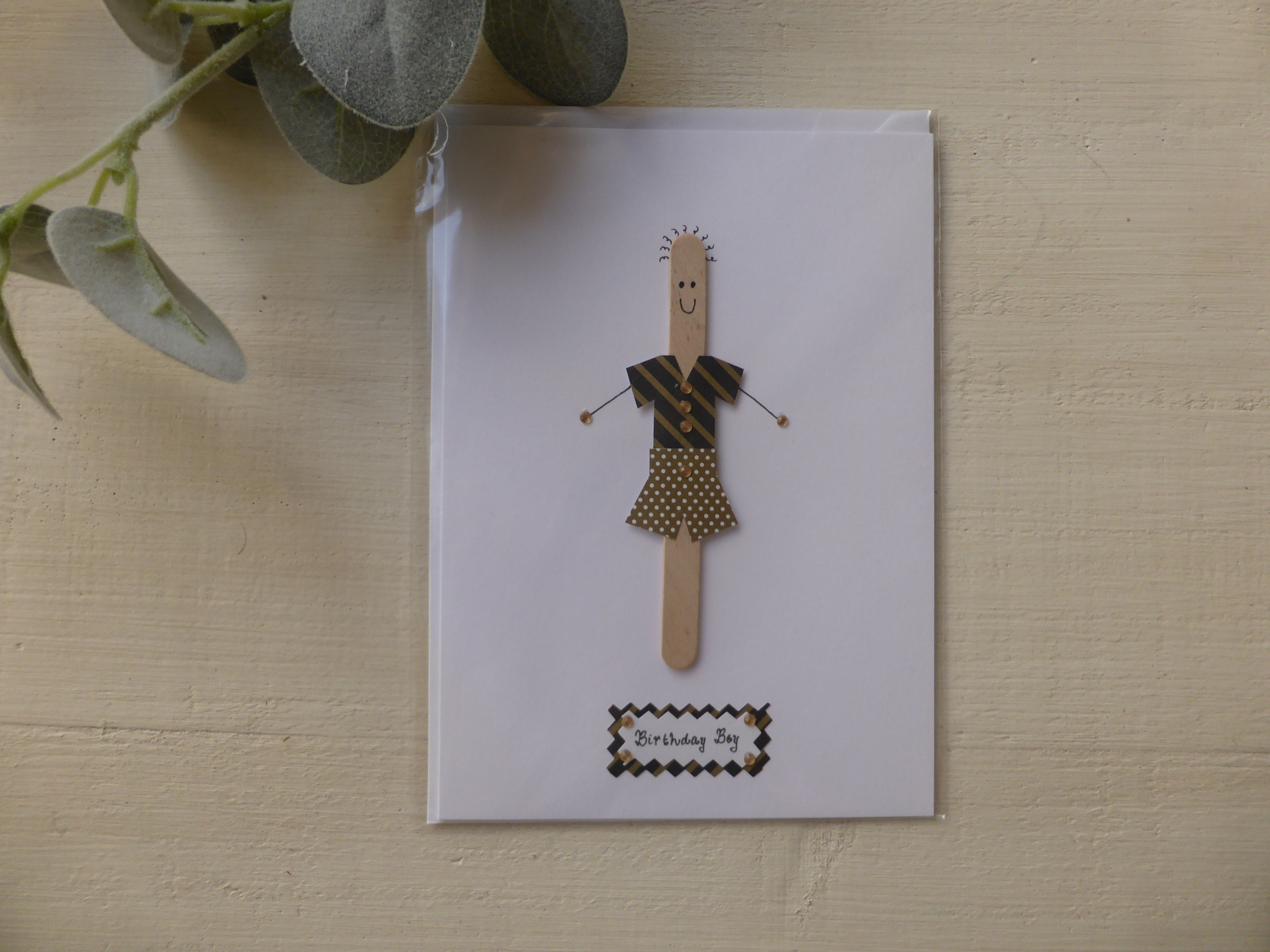 Stick Man Birthday Card