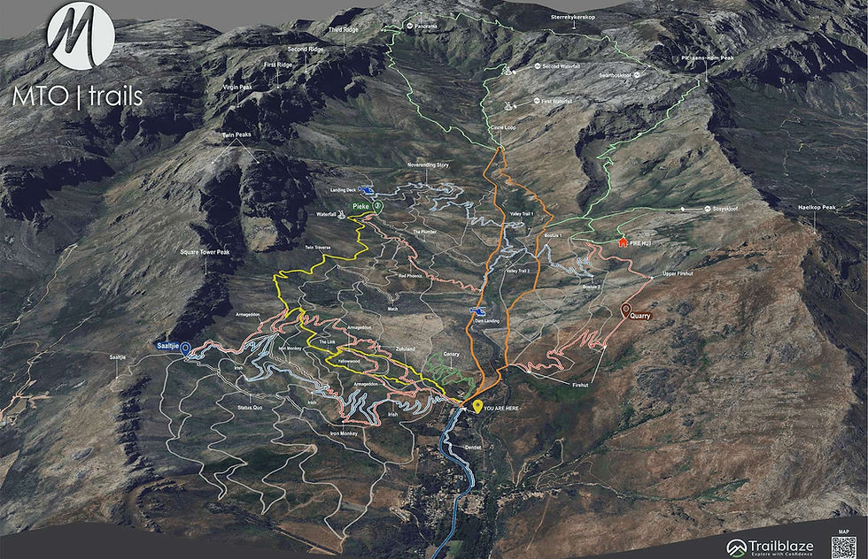 MTO Trails Jonkershoek trails map