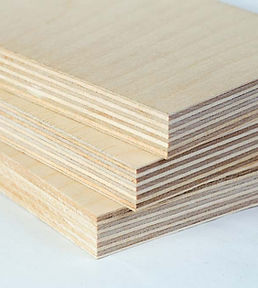 Close-up of plywood layers and surface texture