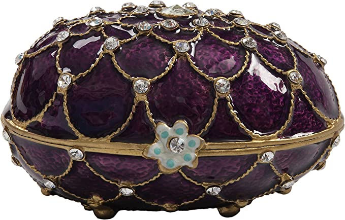 RUIDOZ Russian Faberge Egg Hinged Jewelry Box3 Collectible