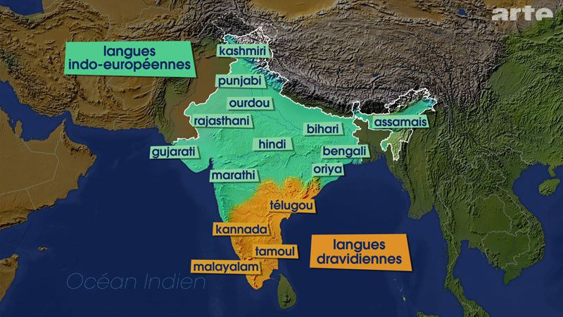 Les principales langues en Inde