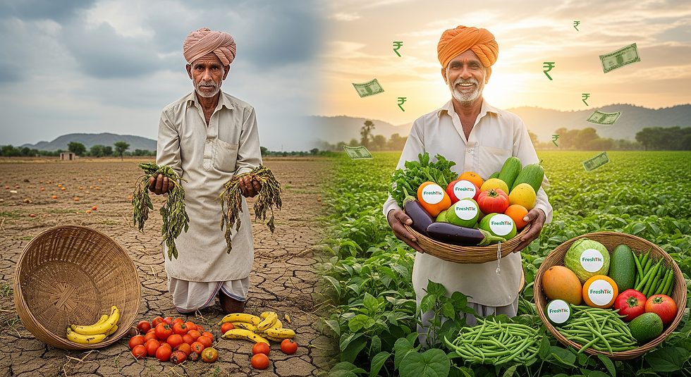 ✨ The Hidden Cost of Food Waste in India: FreshTik’s Approach to Saving Fruits, Vegetables, Water, and the Climate ✨