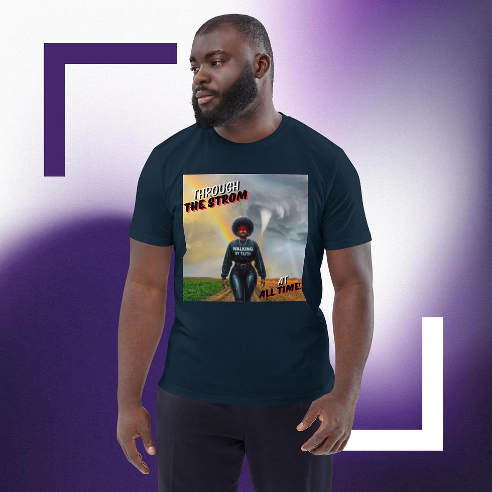 Thumbnail: Walking By Faith Unisex organic cotton t-shirt