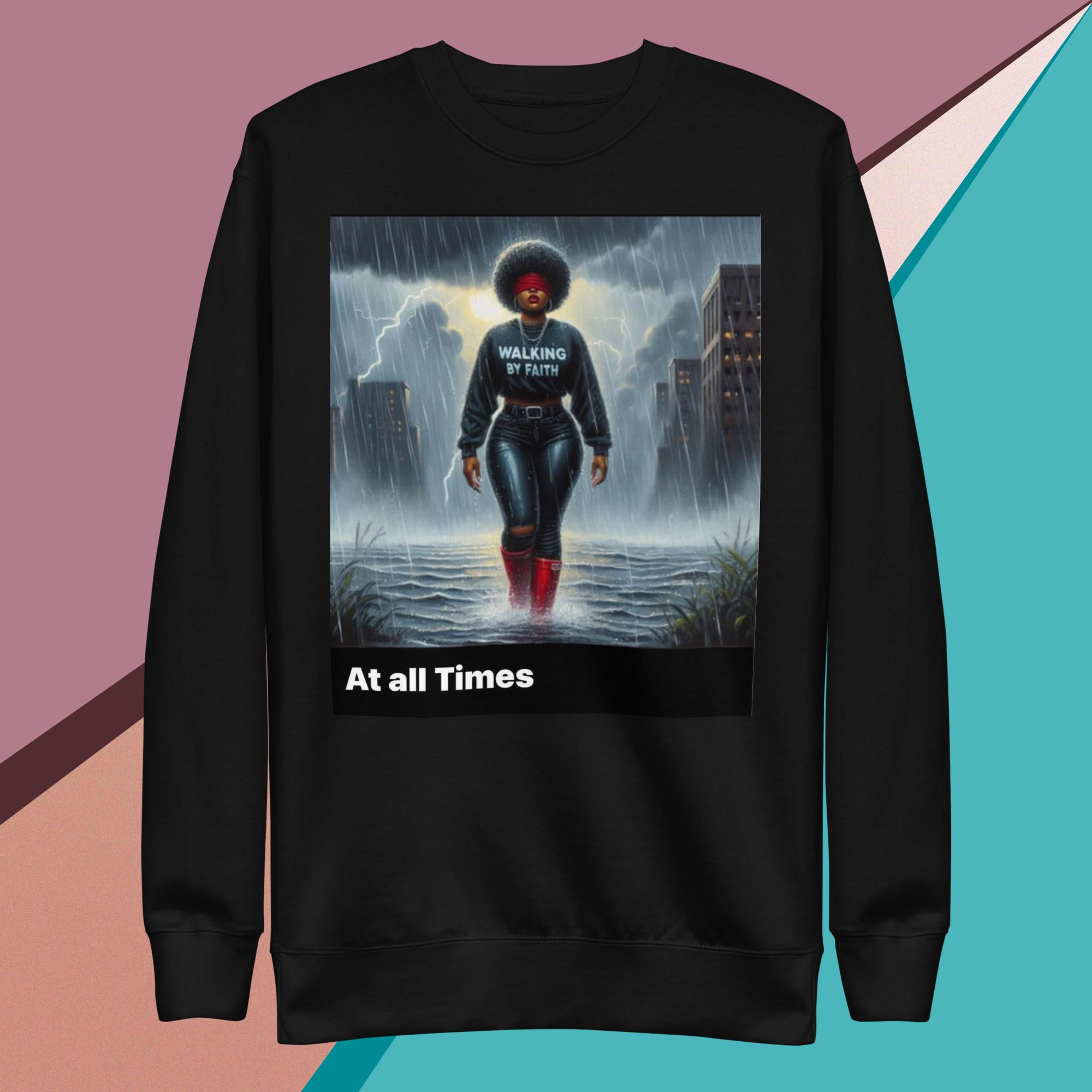 Unisex Premium Sweatshirt,Walking By Faith ‼️