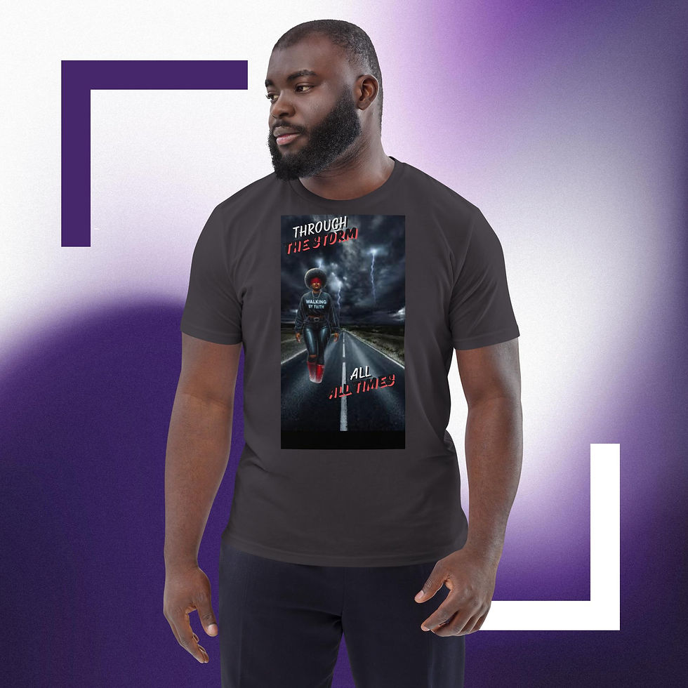 Thumbnail: Walking By Faith Unisex organic cotton t-shirt