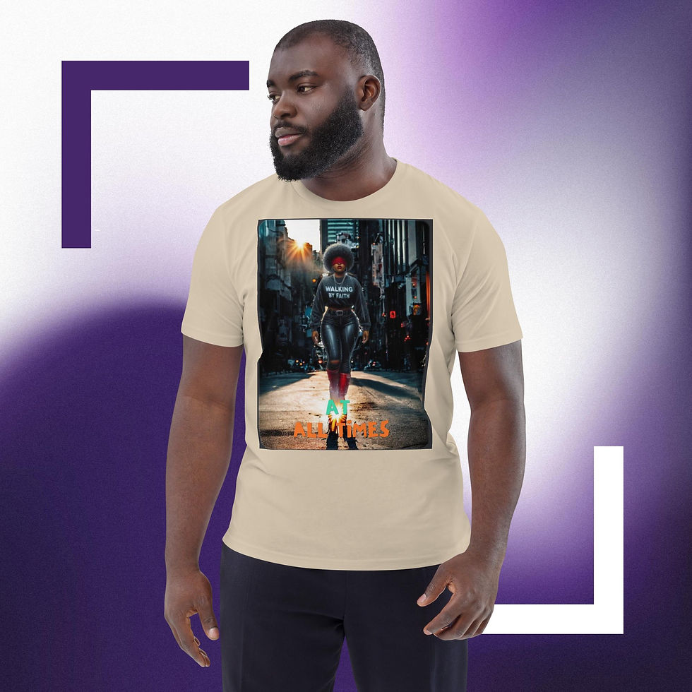 Thumbnail: Walking By Faith Unisex organic cotton t-shirt