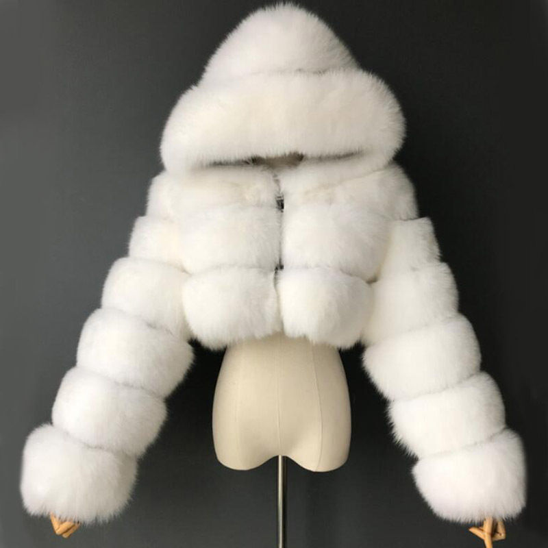 Thumbnail: 2021 New Fox Fur Coat Long-Sleeved Plus Size Women's Down Trench Coats