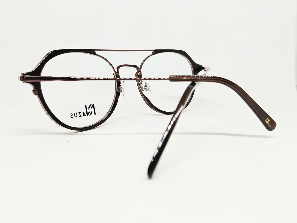 Thumbnail: NAZUS LIHLE C4 BROWN [51-19-140] AVIATOR MALE EYEGLASSES 
