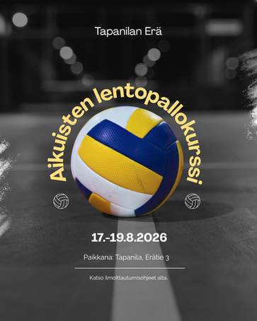 Aikuisten lentopallokurssi elokuussa