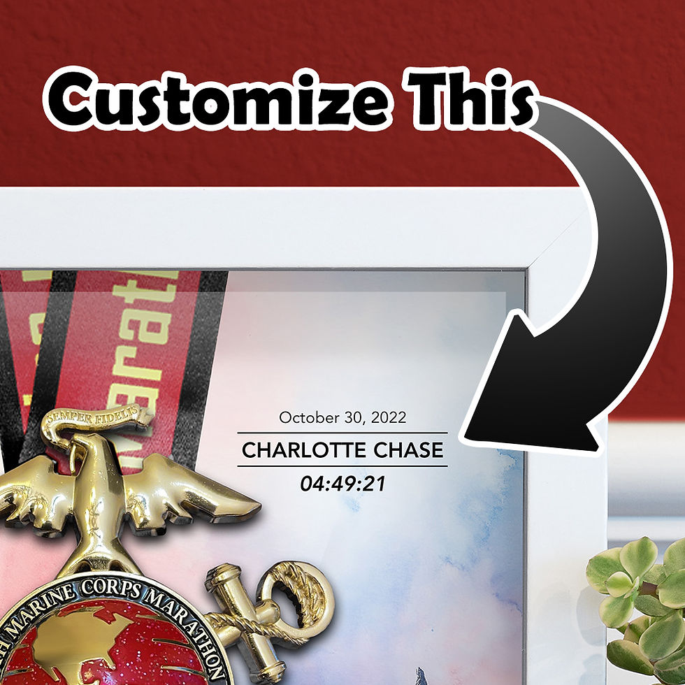 Thumbnail: Marine Corps Marathon Medal Frame - Watercolor Design