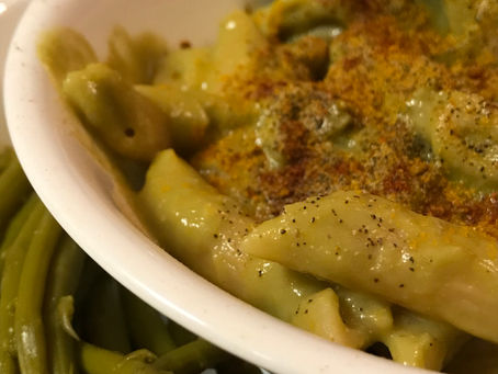 Warm Lentil Pasta with Coconut-Asparagus Sauce