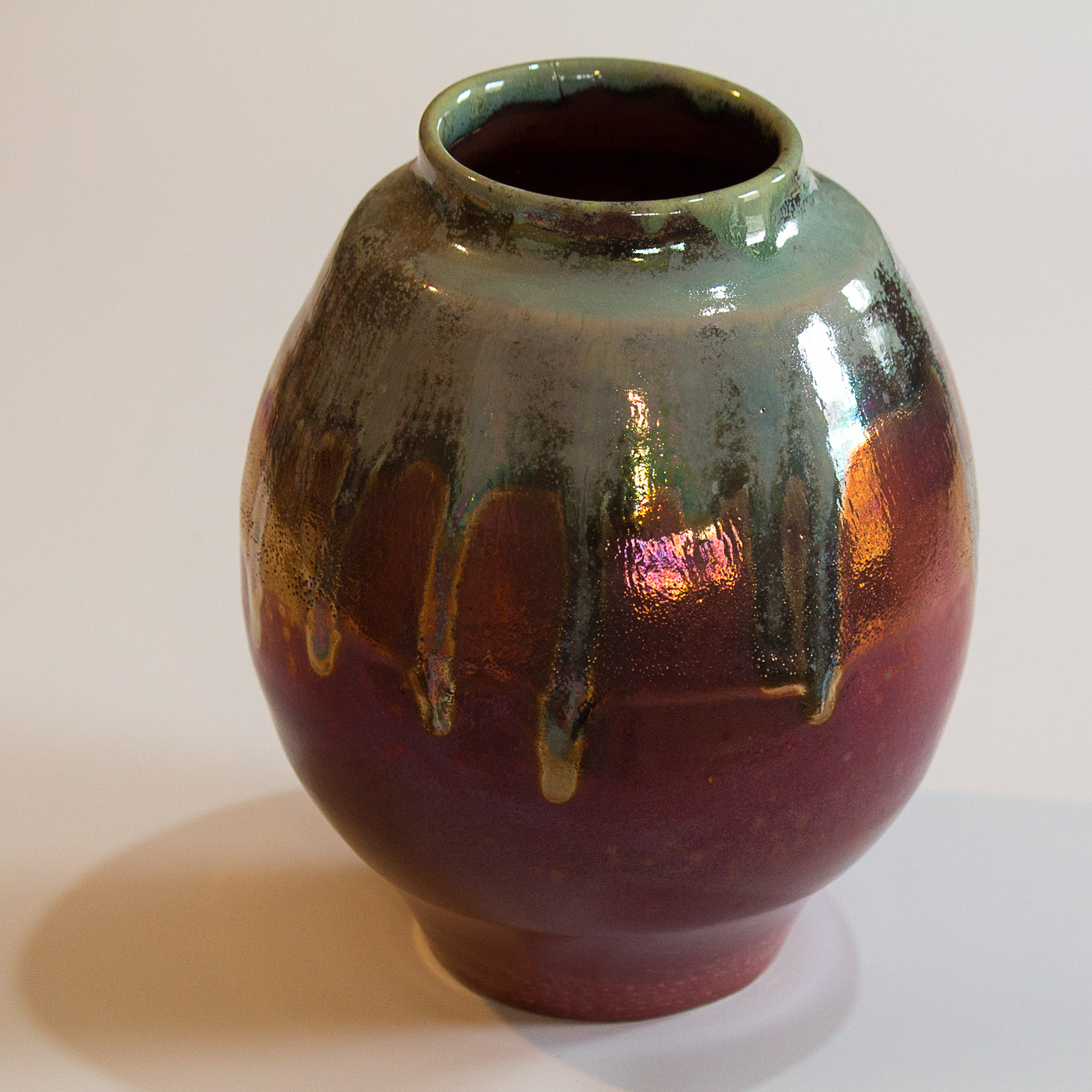 Large copper and gold vessel