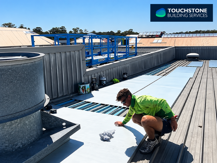 Commercial roof inspection for building maintenance