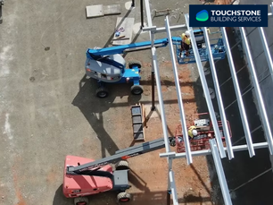 Commercial project management on an active construction site