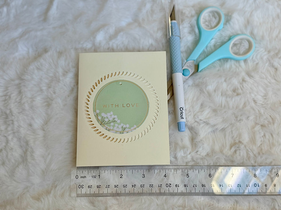 Thumbnail: With Love Just Because Card | Handmade  Neutral Yellow Card