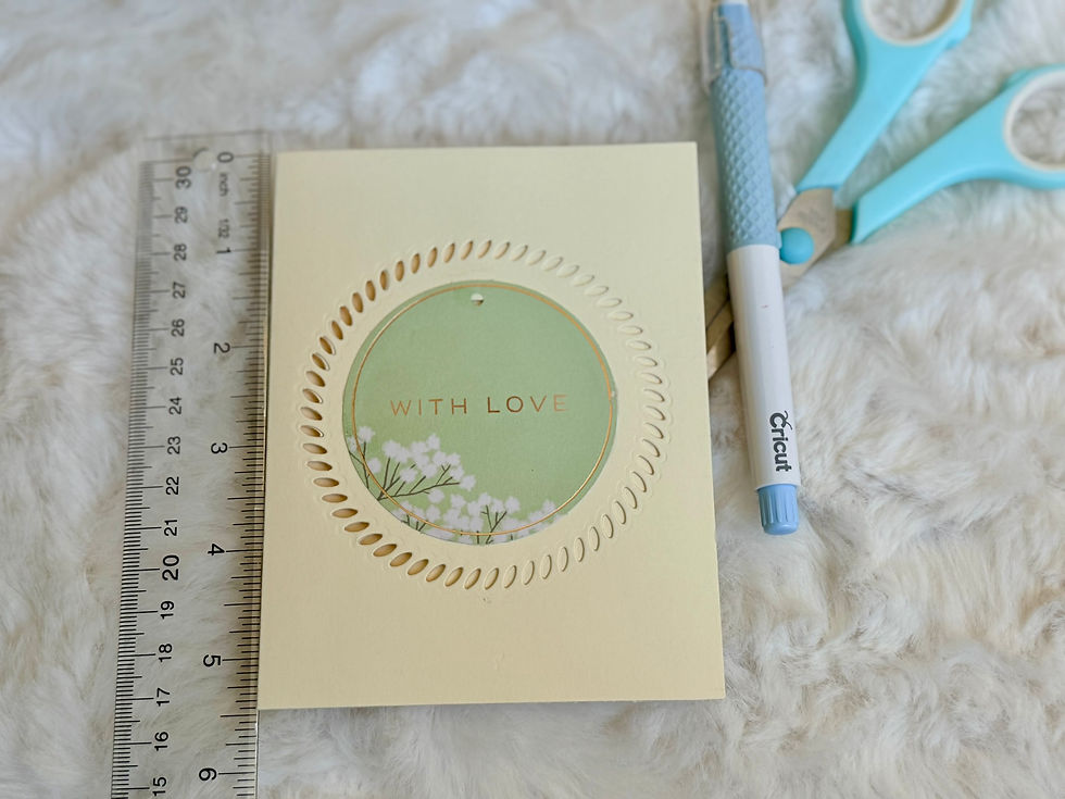Thumbnail: With Love Just Because Card | Handmade  Neutral Yellow Card