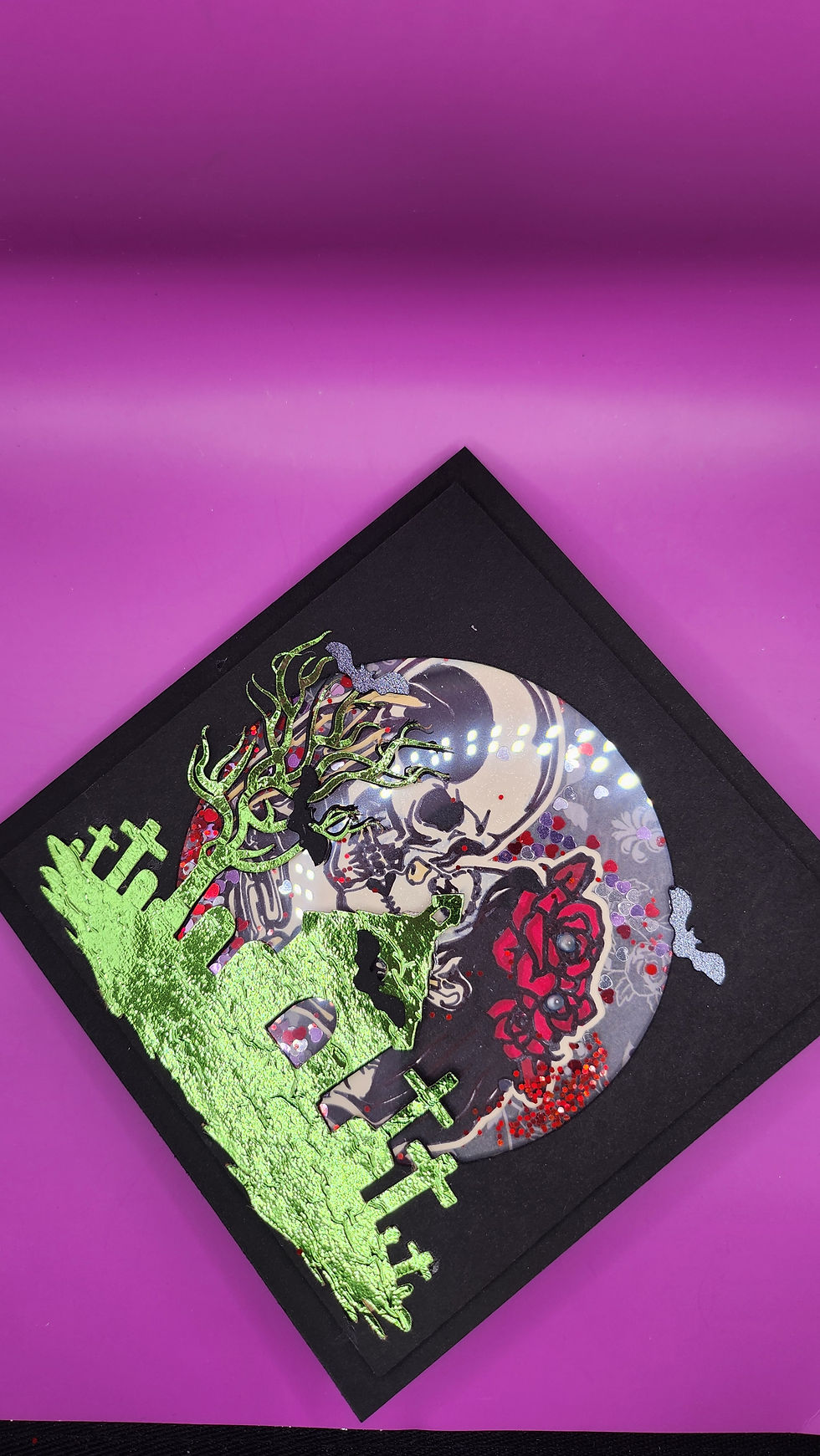 Thumbnail: Handmade Personalized Halloween Anniversary Shaker Greeting Card