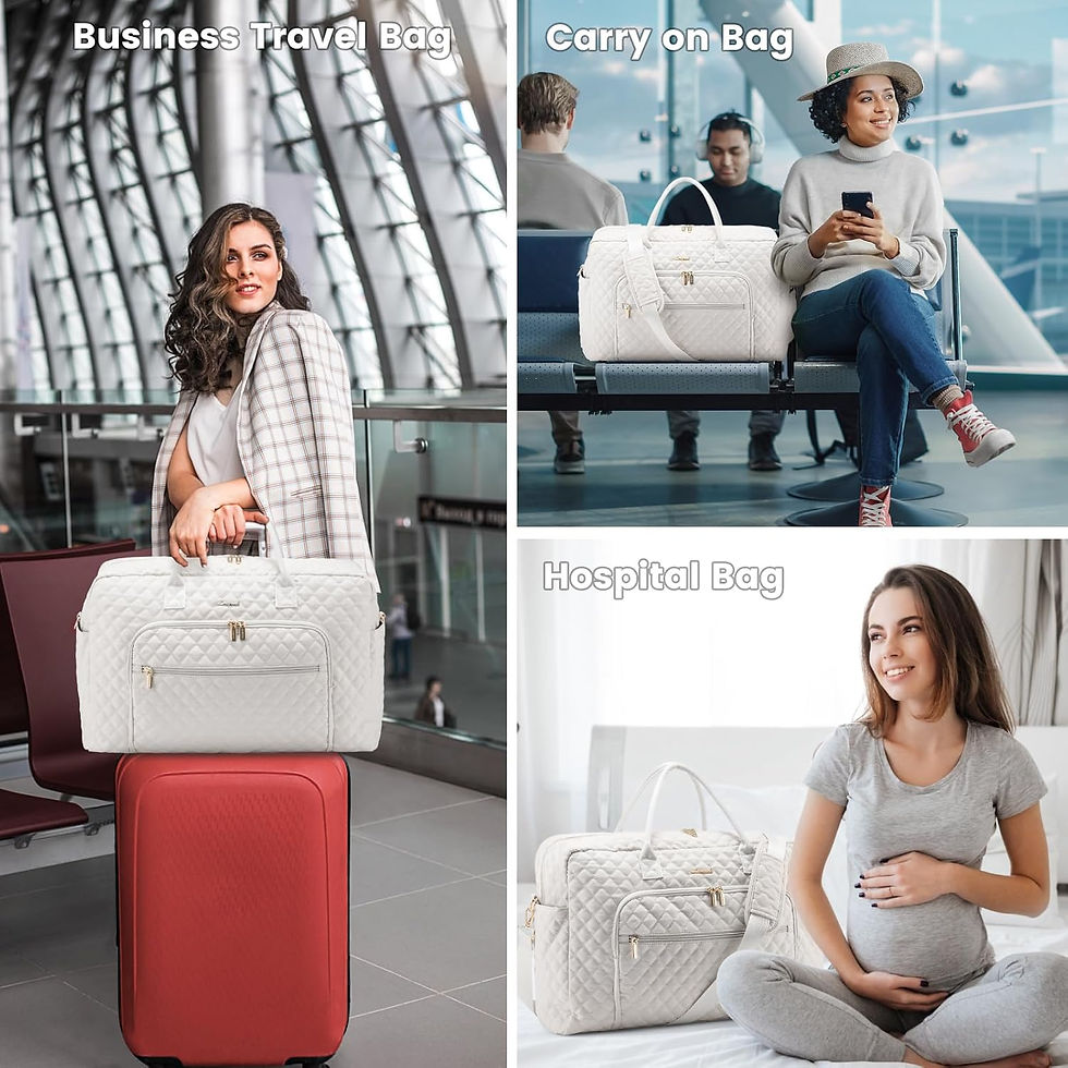 Thumbnail: LOVEVOOK Travel Duffle Bag, Weekender Bag for Women with Toiletry Bag Carry on 