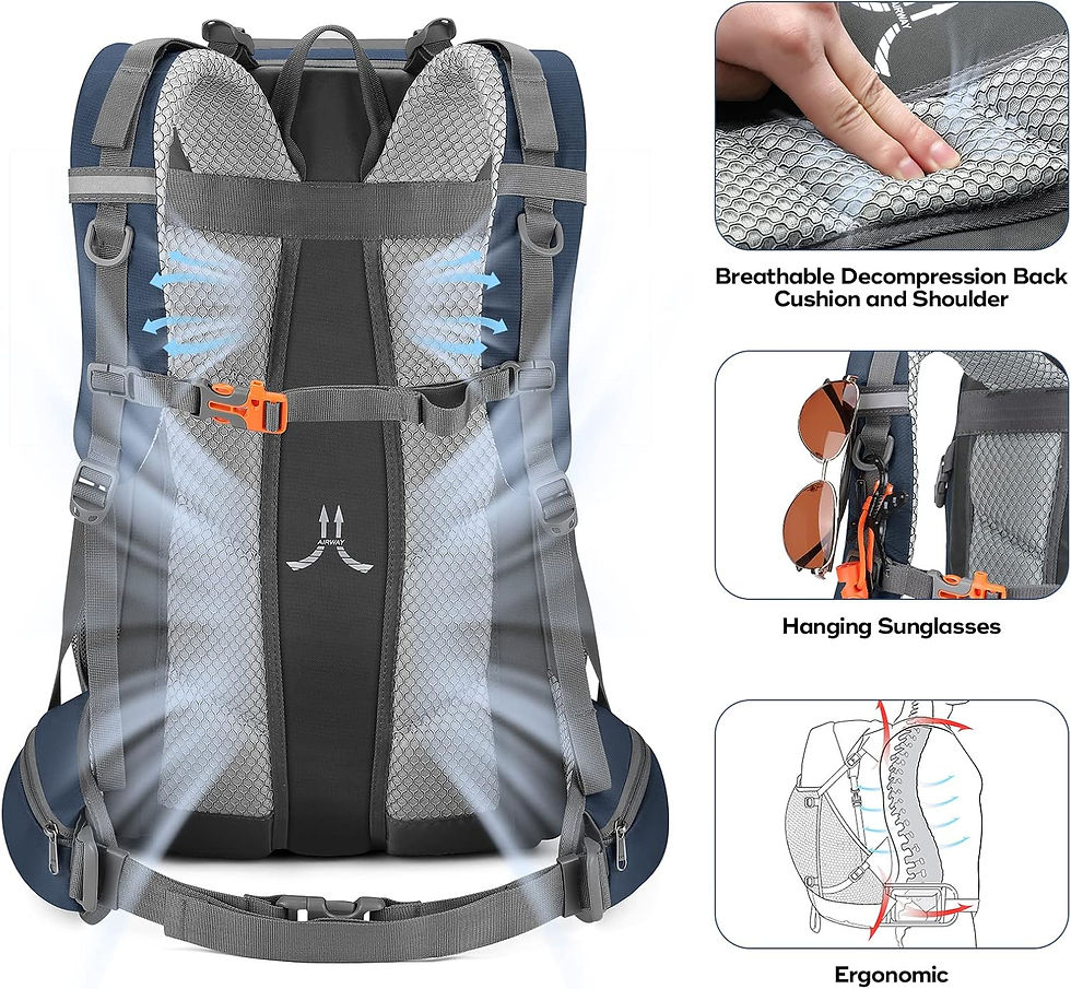 Thumbnail: Maelstrom Hiking Backpack,Camping Backpack,40L Waterproof Hiking Daypack with R