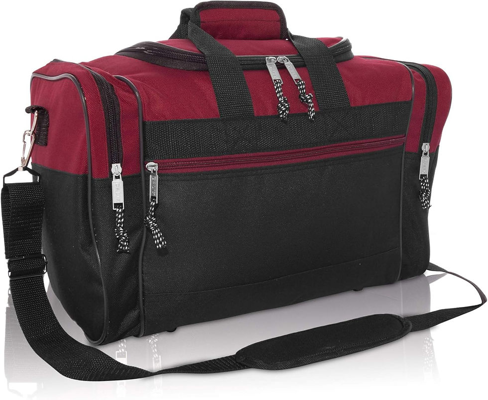 Thumbnail: DALIX 17" Blank Duffle Bag Duffel Bag Travel Size Sports Durable Gym Bag