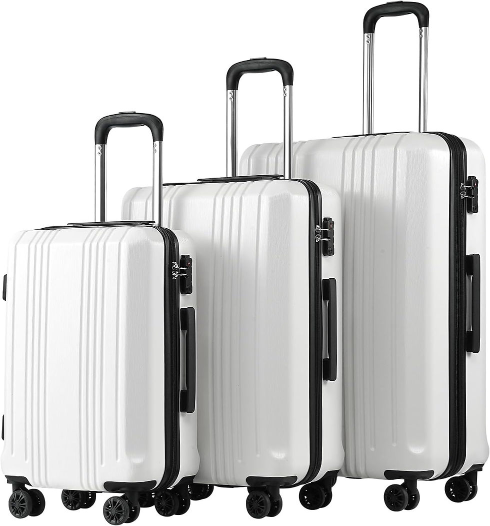Thumbnail: Coolife Luggage Expandable Suitcase PC+ABS 3 Piece Set with TSA Lock Spinner 20