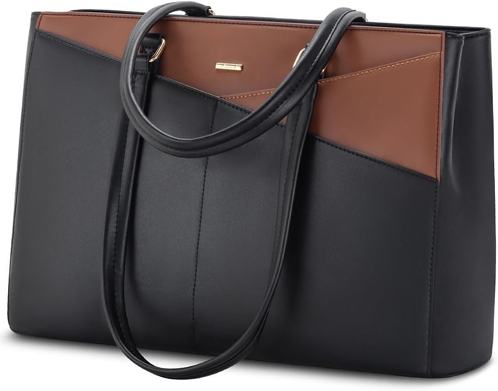 Thumbnail: LOVEVOOK Laptop Tote Bag for Women 15.6 Inch Waterproof Leather Computer Bags B