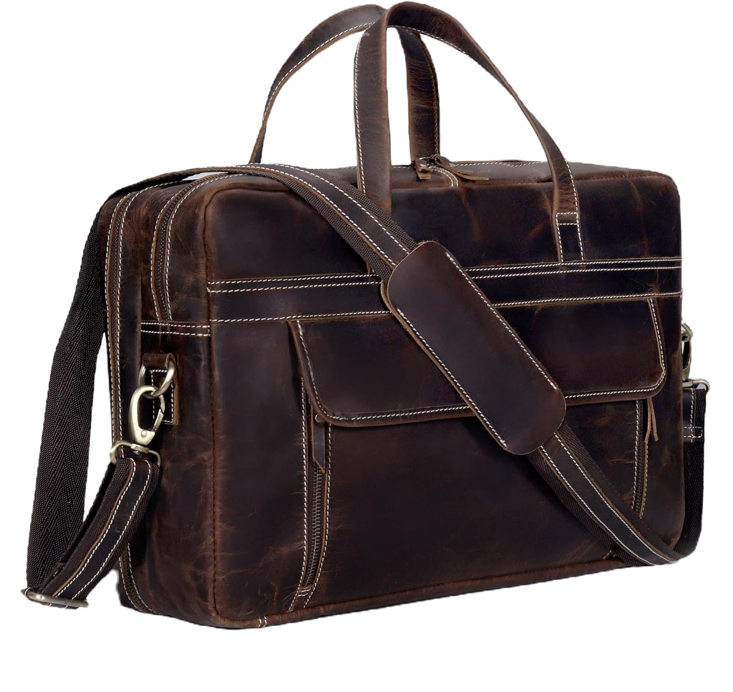 18 Inch Full Grain italian Leather Briefcase for Men, Top Choice Gifts, Handcra