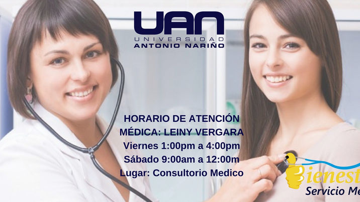 Horario de atención de nuestra médica LEINY VERGARA