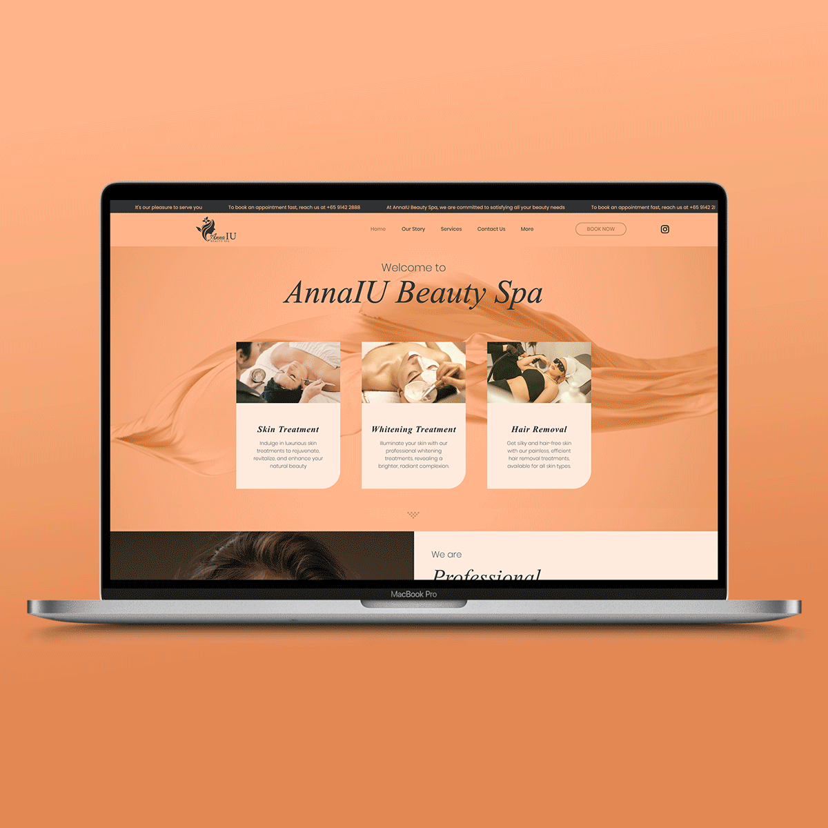 AnnaIU Beauty Spa Website