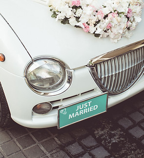 Décoration de voiture de mariage