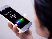 Speaking into phone