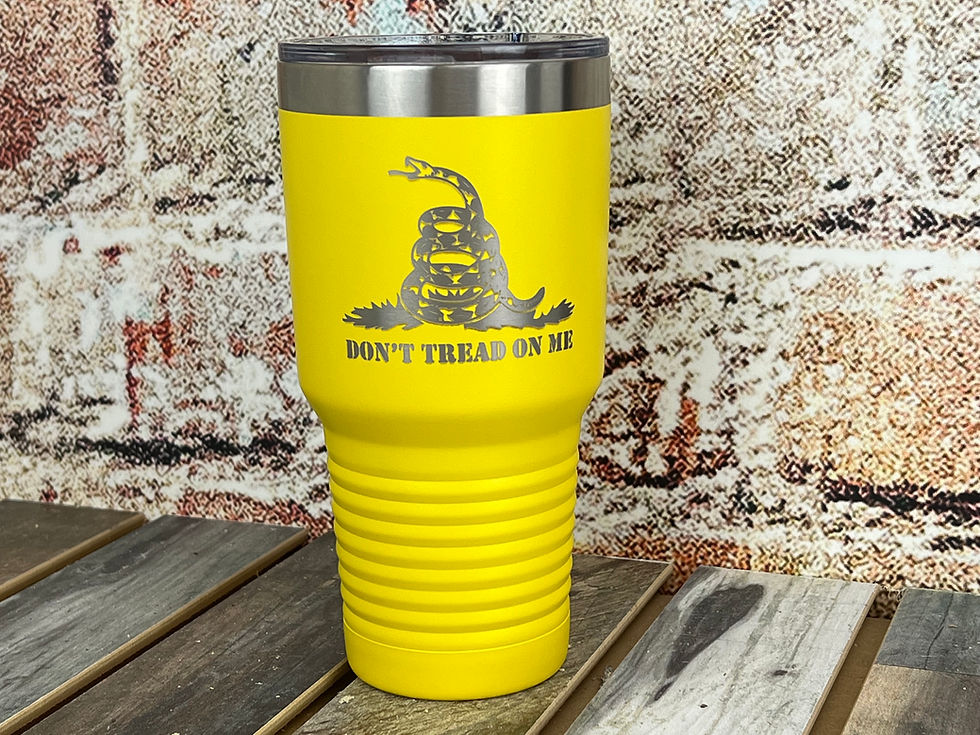 Don't tread on me 30 Oz engraved tumbler