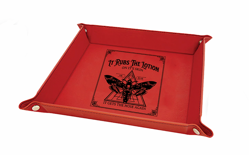 Thumbnail: The silence of the lambs Themed Valet trays, 9"x9" laser engraved home decor
