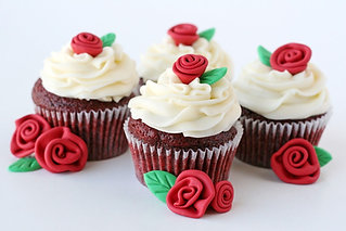 Cupcakes de Chocolate con Rosas