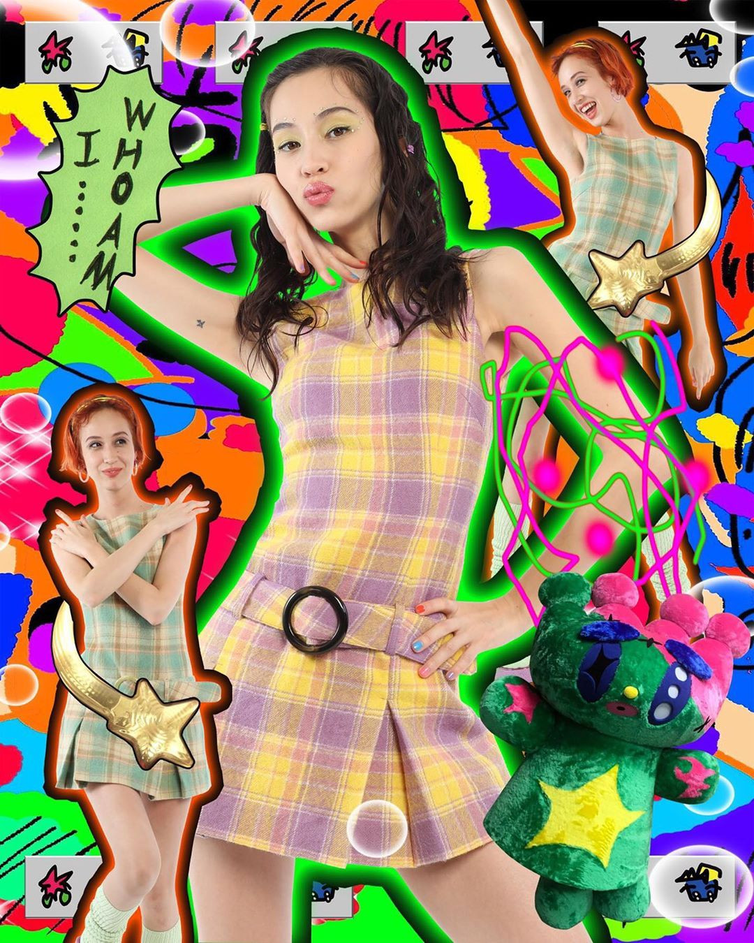 Circle Checkered Dress
