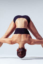 Sporty woman doing yoga