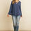 Thumbnail: Criss Cross Neck Long Sleeve Hacci Top